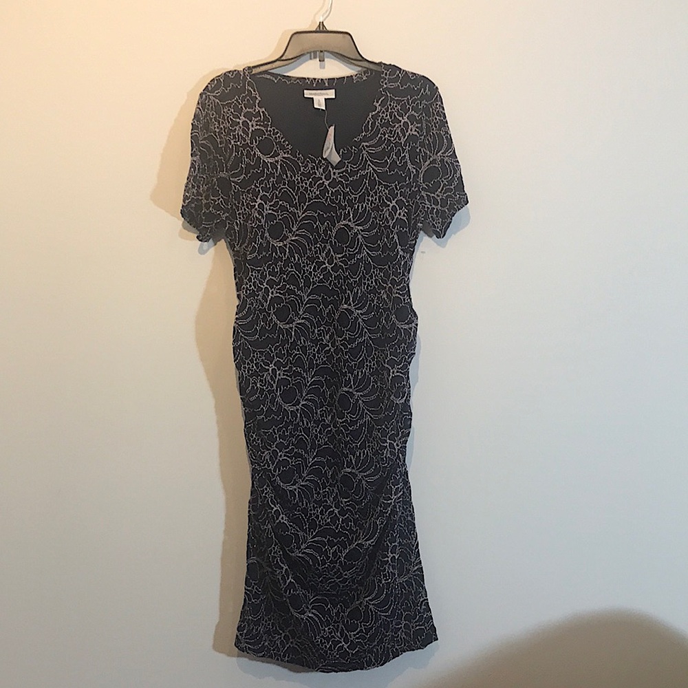 Motherhood Maternity GENDER REVEAL BLUE DRESS NAUTICAL VIBE